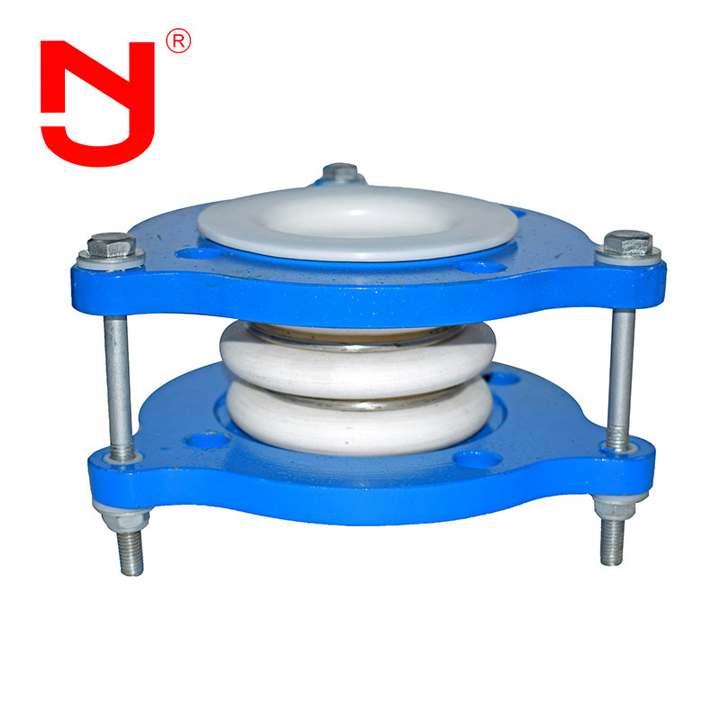 Flanca de acero al carbono resistente a la temperatura Ptfe compensador de junta de oleaje / junta de manguera corrugada de Ptfe