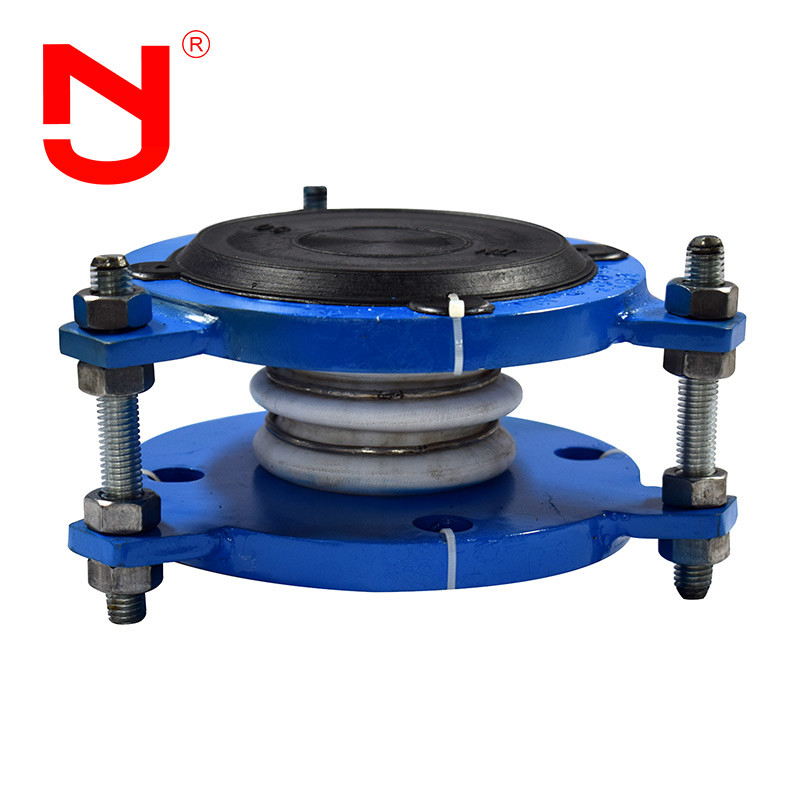 Flanca de acero al carbono resistente a la temperatura Ptfe compensador de junta de oleaje / junta de manguera corrugada de Ptfe