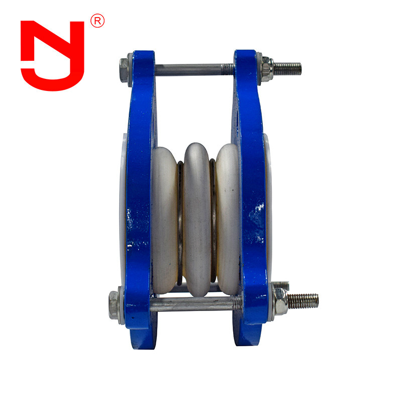 Flanca de acero al carbono resistente a la temperatura Ptfe compensador de junta de oleaje / junta de manguera corrugada de Ptfe