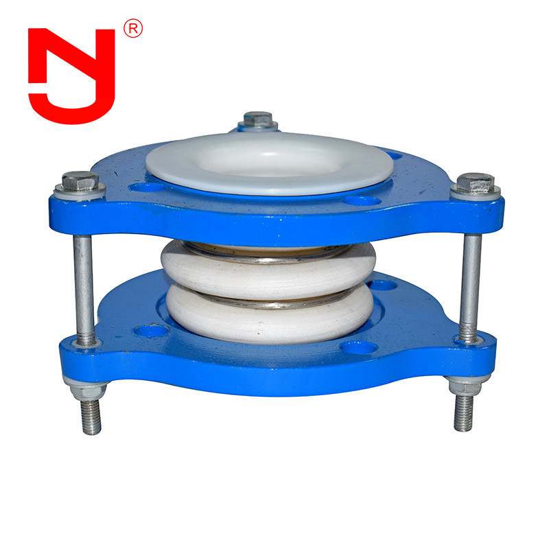 Flanca de acero al carbono resistente a la temperatura Ptfe compensador de junta de oleaje / junta de manguera corrugada de Ptfe