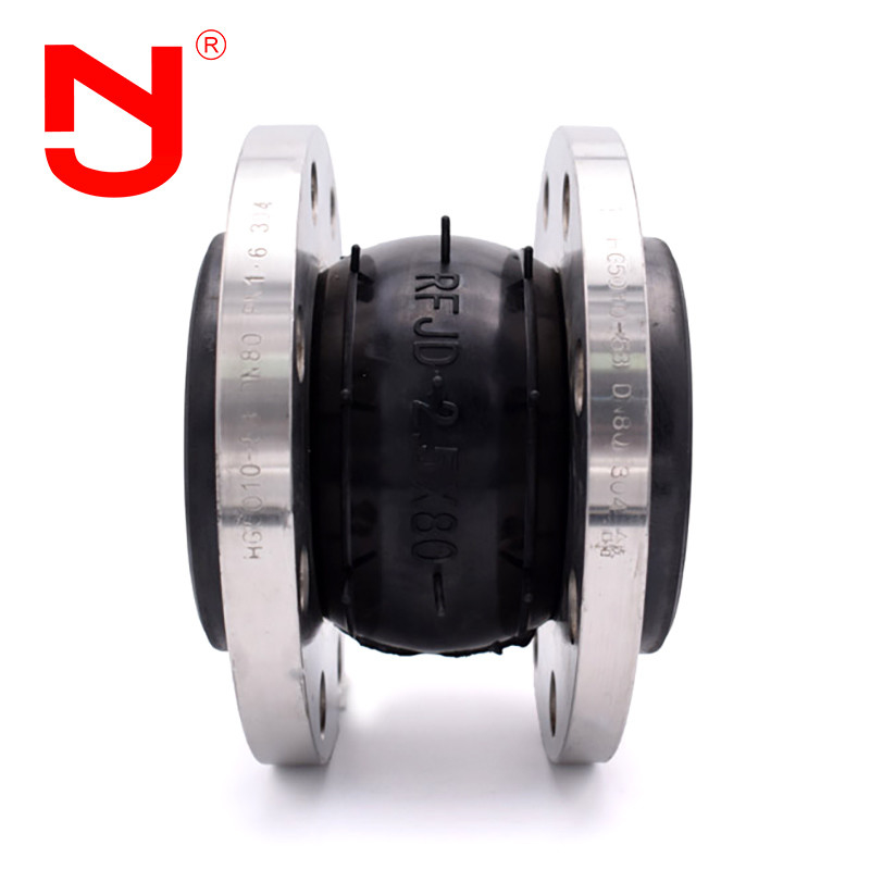 Tipo de conexión EPDM de la brida flexible de caucho de esfera única SS304 para juntas flexibles de caucho