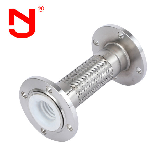 PTFE revestimiento de acero inoxidable alambre trenzado manguera metálica corrugada accesorios flexibles