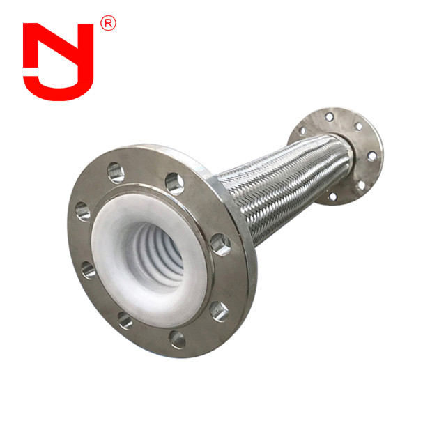 PTFE revestimiento de acero inoxidable alambre trenzado manguera metálica corrugada accesorios flexibles