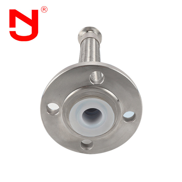PTFE revestimiento de acero inoxidable alambre trenzado manguera metálica corrugada accesorios flexibles