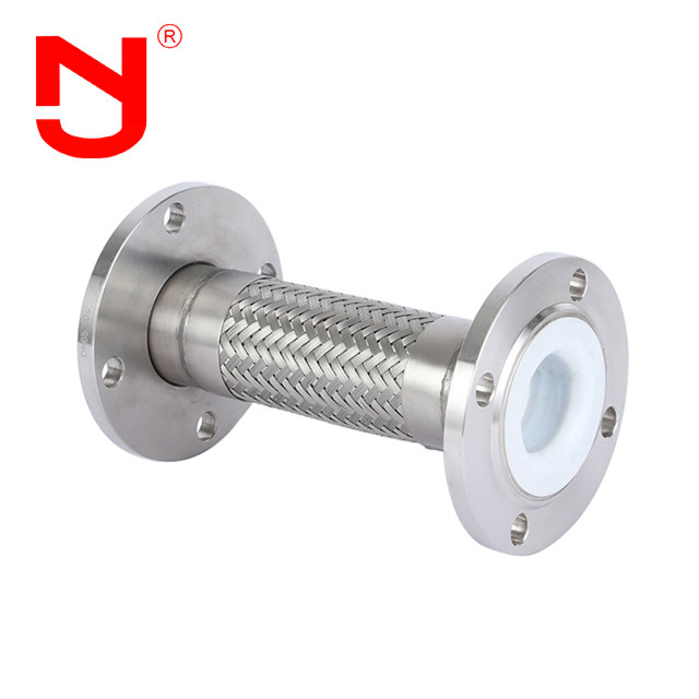 PTFE revestimiento de acero inoxidable alambre trenzado manguera metálica corrugada accesorios flexibles