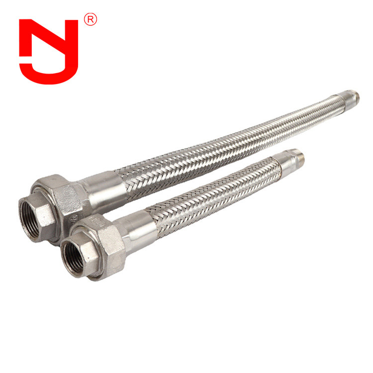 Conector de tubería trenzada de acero inoxidable trenzado con alambre flexible de manguera de metal de tipo unión