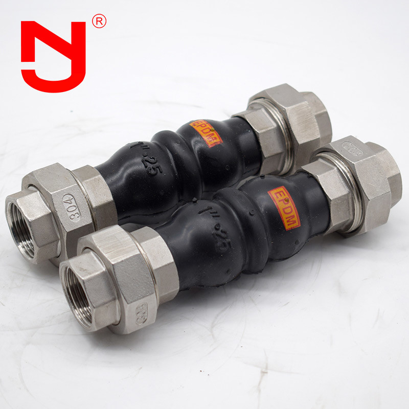 Conector de caucho de unión de rosca de acero inoxidable Bspt con rosca de expansión para tubería