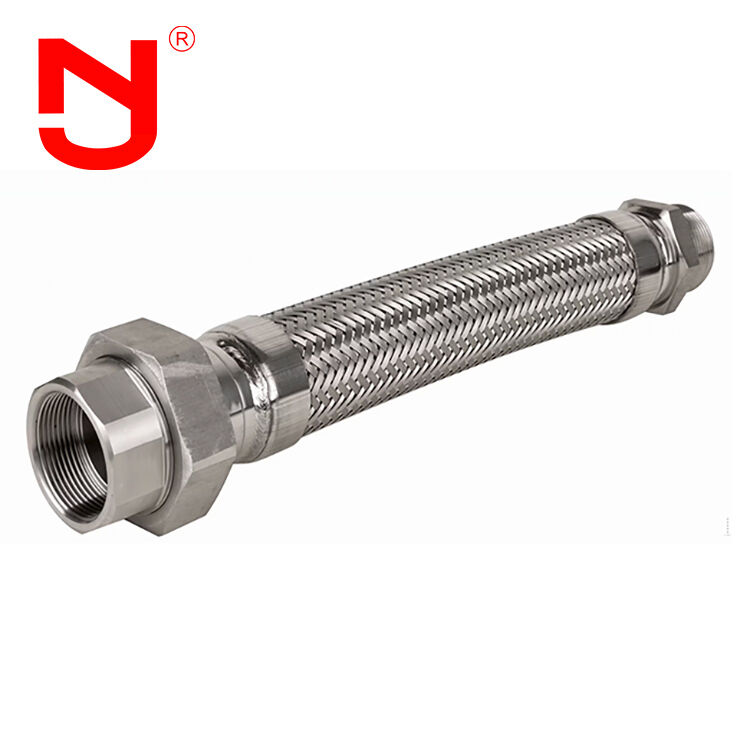 manguera flexible de acero inoxidable con conexión BSPT/NPT de material 304/316L y garantía de 18 meses