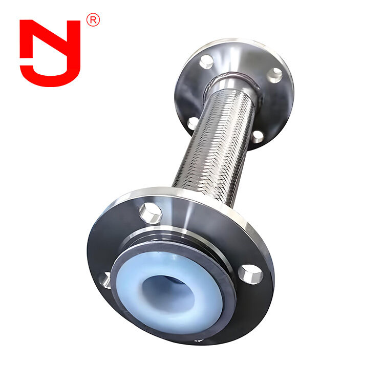 Tubo flexible metálico corrugado trenzado con alambre de acero inoxidable y revestimiento de PTFE DN8-DN400 para transferencia de fluidos de alto rendimiento