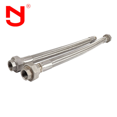 Acero inoxidable de alambre trenzado flexible manguera metálica Unión Tipo de metal trenzado agua flexible